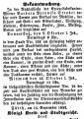 Verkaufsanzeige/ Nachlassache Barbara Veronika Strobel, Oktober 1852