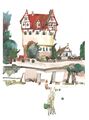 Karl-Heinz Wich: "Schloss Neunhof", Kunstdruck (im Original Aquarell). Signiert mit <i>CharlWich 78</i>, Kunstmappe des <!--LINK'" 0:14-->, 1983