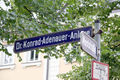 Straßenschild Adenauer-Anlage