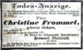 Todesanzeige Chr. Frommel 1875.png