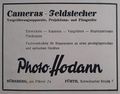 Werbeanzeige von Photo Hodann im <!--LINK'" 0:39-->, 1949