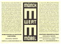 Historische Werbeanzeige von Möbel Münch, 1950