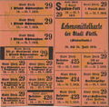 Lebensmittelkarte der Stadt Fürth, Kinderkarte, gültig in der Kalenderwoche 29/1919, mit Mengenangabe der zu beziehenden Produkte