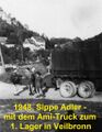 Pfadfinder St. Georg - 19.-20.09.1948 "Sippe Adler" 1. Stammeslager in Veilbronn. Transport mit US Truck