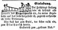 Zeitunganzeige des Wirts , April 1852