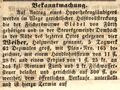 Verkaufsanzeige für die  bei Dambach, Januar 1848