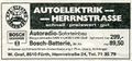 Werbung in der FN vom <a class="mw-selflink selflink">Autohaus Graf</a> 1983, in der die "Autoelektrik" noch in der <!--LINK'" 0:10--> anwesend war