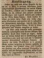 Zeitungsanzeige des Friedrich Krenkel, Mai 1844