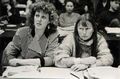 Dagmar Orwen und Rotraut Grashey auf einer Grünen Delegiertenversammlung, ca. 1988