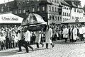 Die Metzgerinnung (?) am Erntedankumzug zur Kirchweih, 1936