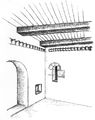 Rekonstruktionszeichnung der romanischen Turmhalle