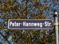 Straßenschild Peter-Hannweg-Straße