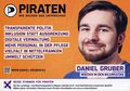 Wahlkampfflyer der Piraten von Daniel Gruber zur Bezirkswahl 2018