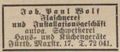 Werbe Eintrag im Fürther Adressbuch 1931 der Firma <!--LINK'" 0:9--> <a class="mw-selflink selflink">Maxstraße 17</a>.