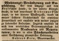 Zeitungsanzeige des Maurermeisters , August 1845