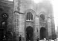 Die jüd. Synagoge nach der Pogromnacht vom 9. auf den 10. November 1938 (Westseite mit "10-Gebote-Portal")