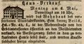 Versteigerungsanzeige für das Haus des verstorbenen Etuisfabrikanten , April 1850