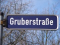 Straßenschild Gruberstraße