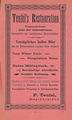 Teufel's Restauration, ehemals Luisenstr. 3, Werbeanzeige von 1898