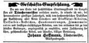 Conzession Tünchermeister Hoffmann, Fürther Tagblatt 10.02.1856.jpg