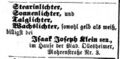 Anzeige Kerzenwaren Fürther Tagblatt 20.8.1863
