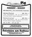 Werbung vom Reisebüro am Rathaus in der Schülerzeitung <!--LINK'" 0:13--> Nr. 1 1989