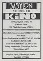 Werbung Kino <a class="mw-selflink selflink">Babylon</a> in der Schülerzeitung <!--LINK'" 0:0--> Nr. 2 1991