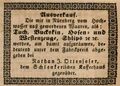 Annonce Nathan J. Ottensoser, Fürther Tagblatt 27.1.1849