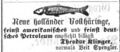 Anzeige Klinger, Fürther Tagblatt 5.10.1865