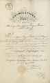 Prüfungszeugnis des Johann Gran vom 1. April 1846