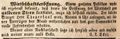 Zeitungsanzeige zur Eröffnung der Wirtschaft <!--LINK'" 0:9-->, November 1842