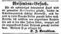 Anzeige Kornblum, Fürther Tagblatt 15. Juli 1852