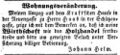 Der Wirt und Holzhändler Johann Helm zieht in die Schützengasse, Februar 1852