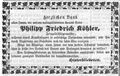 Traueranzeige für den Feingoldschlägermeister <!--LINK'" 0:9-->, Januar 1855
