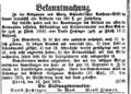 Moriz und Seligmann Schlenker´sche Aussteuerstiftung, Fürther Tagblatt 27. Juli 1875