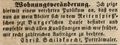 Wohnungsveränderung des Porträtmalers <!--LINK'" 0:23-->, August 1849
