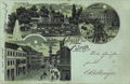 Centaurenbrunnen, Stadtpark-Restaurant und Schwabacher Str. Postkarte gelaufen mit <!--LINK'" 0:60--> um 1898