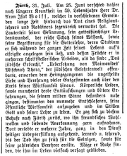 Aron Isak Wolff, Der Israelit 6. August 1900.png