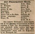 Hut-Emancipations-Verein, Fürther Tagblatt 6.9.1848