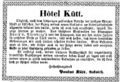 Neues <a class="mw-selflink selflink">Hotel Kütt</a> am , Mai 1864