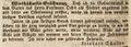 Werbeannonce des Wirts Leonhard Schaller zur Eröffnung des , März 1842