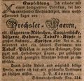 Werbeannonce des Drechslers <a class="mw-selflink selflink">Johann Peter Käppner</a>, Dezember 1844