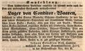 Zeitungsanzeige des Conditors , März 1840