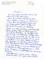 Briefkopf mit handgeschriebenen Brief von Oswald Hederer, 1968
