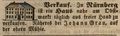 Zeitungsanzeige von <a class="mw-selflink selflink">Johann Gran</a>, Februar 1848