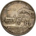 Medaille der Ludwigsbahn zu ihrem 100-jährigen Jubiläum 1935. Avers