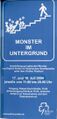 Flyer zur Ausstellung "Monster im Untergrund" von <a class="mw-selflink selflink">Patrick Preller</a> im <!--LINK'" 0:21--> am 17.+18. Juli 2004