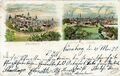 Ansicht der beiden Städte Fürth und Nürnberg, gel. 1898