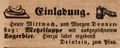Werbeannonce für die Wirtschaft , Oktober 1850
