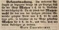 Anzeige Marx Oppenheimer, Fürther Tagblatt 24.2.1844
